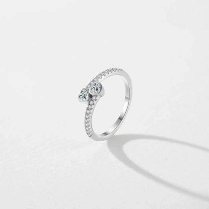 Double Heart Infinity Ring
