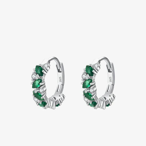 Κρίκοι σκουλαρίκια Radiant Emerald