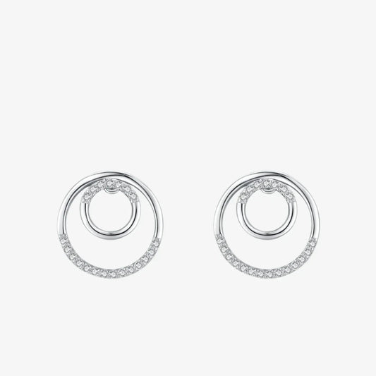 Puces d'oreilles scintillantes en forme de cercle