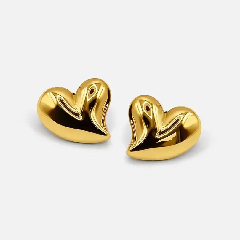 Orecchini a perno dorati Lover's