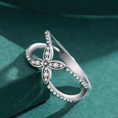 Radiant Butterfly Pavé Ring