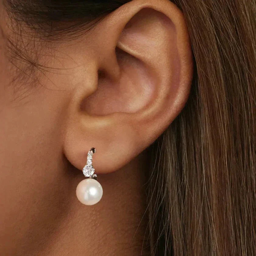Orecchini a cerchio Radiant Pearl