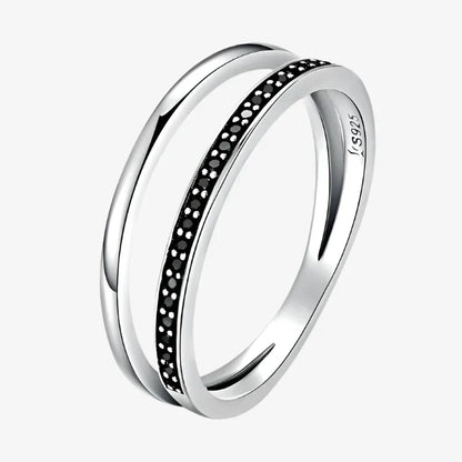 Anello nero a due file
