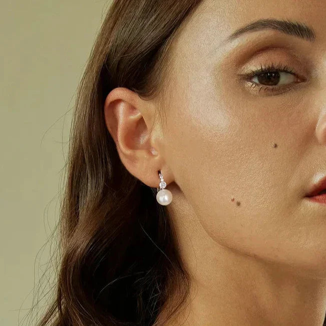 Orecchini a cerchio Radiant Pearl