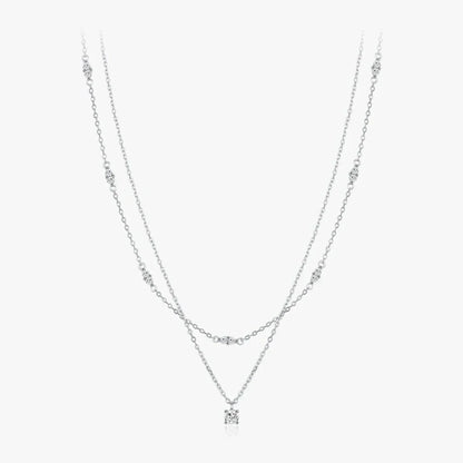 Κολιέ Dual Chain Moissanite