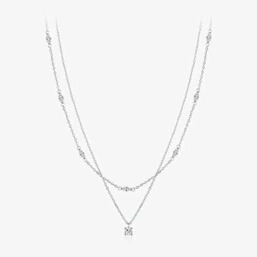 Κολιέ Dual Chain Moissanite