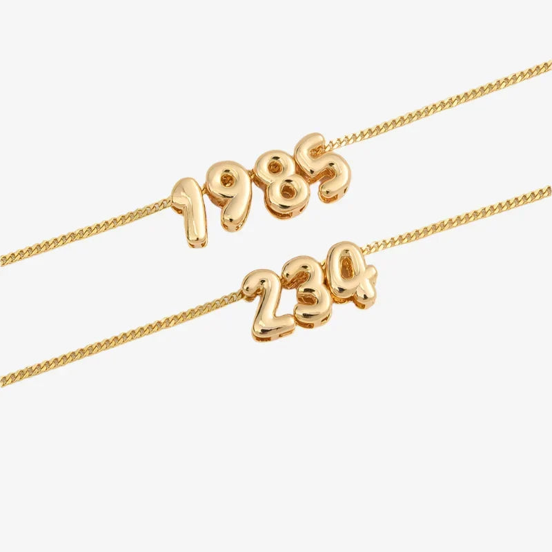 Collana con numero a bolle