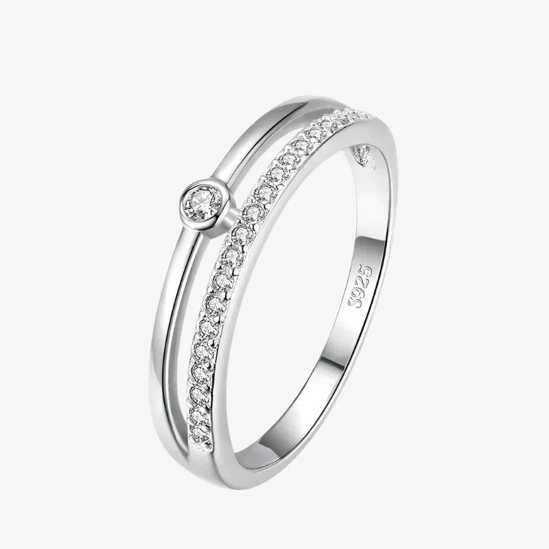 Anello Pavé a Due Fili Anne Parker
