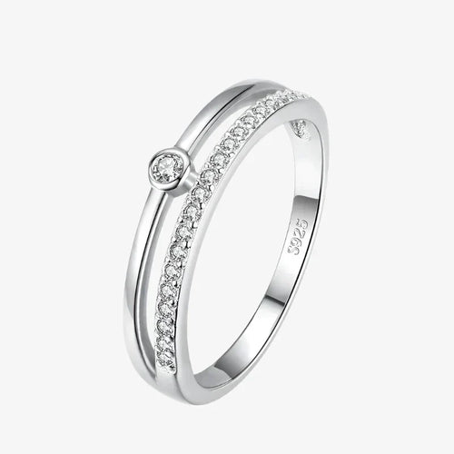 Anello Pavé a Due Fili Anne Parker